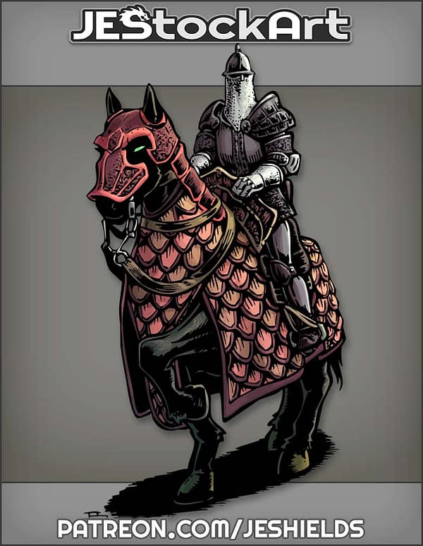 Decorated Cataphract AKA Armored Warrior On Armored Mount by Jeshields
