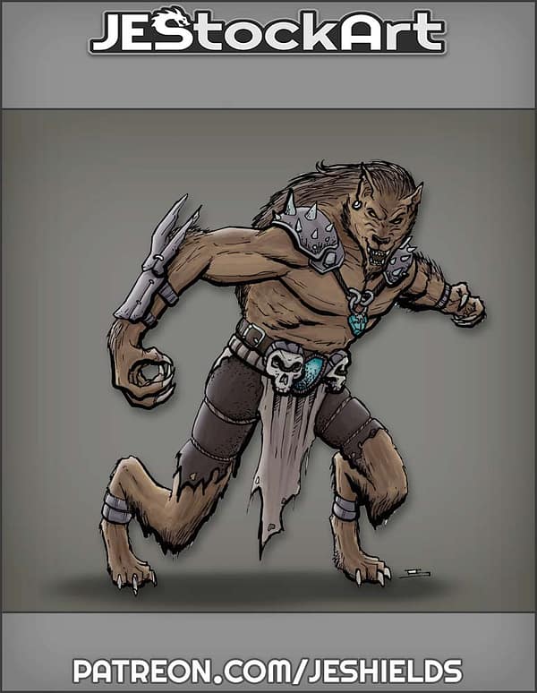 Tribal Werewolf with Bone Armor by Jeshields