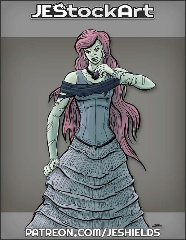 Undead Vampire Lady in Dress by Jeshields