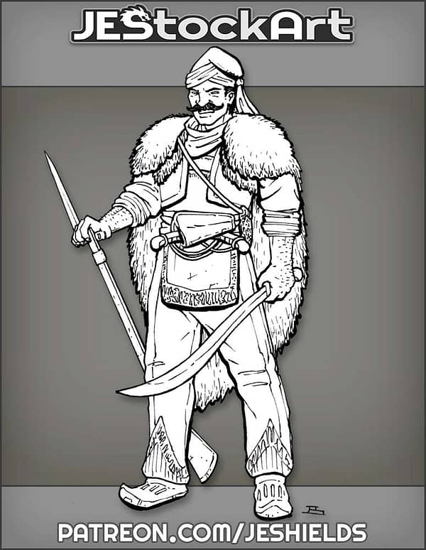 Hajduk Warrior with Musket and Sword by Jeshields