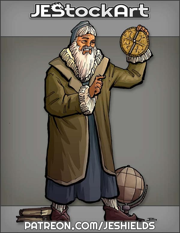 Wise Astrologer with Astrolabe by Jeshields