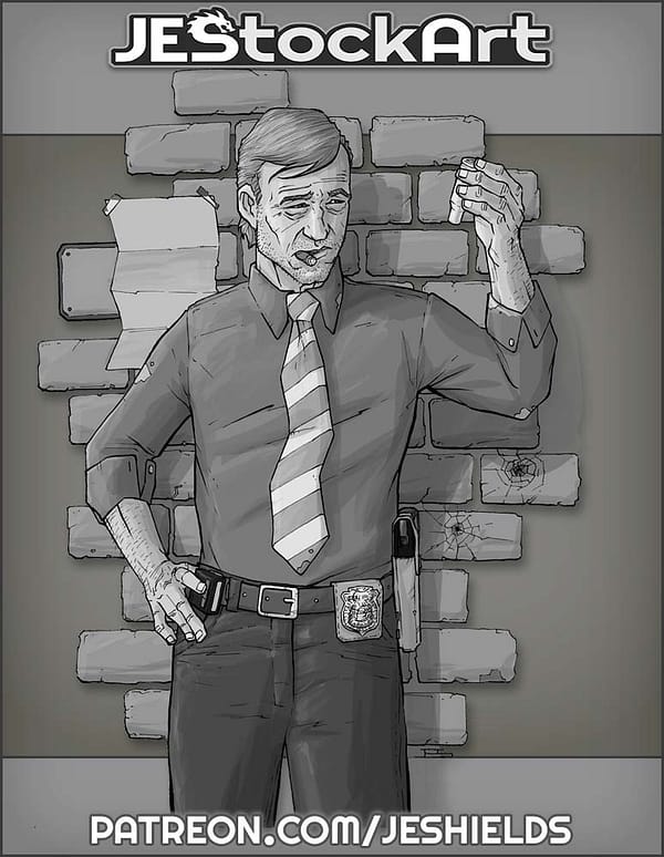 Detective with Evidence by Jeshields
