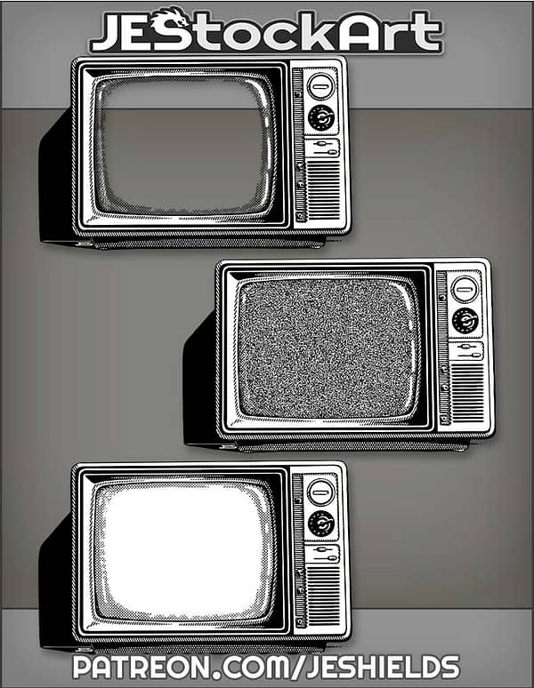 Vintage Televisions With Knobs And Dials by Jeshields