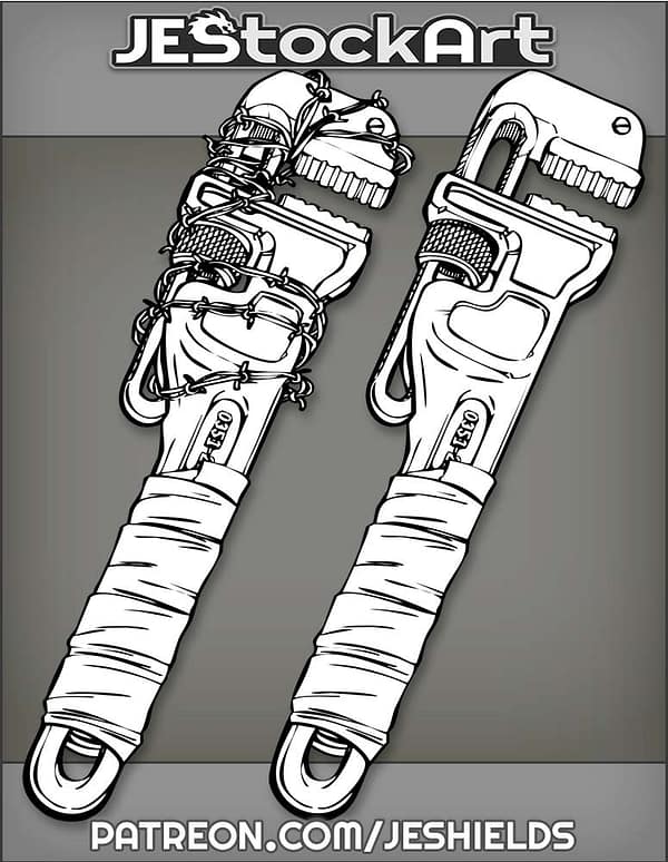 Weathered Adjustable Wrenches by Jeshields