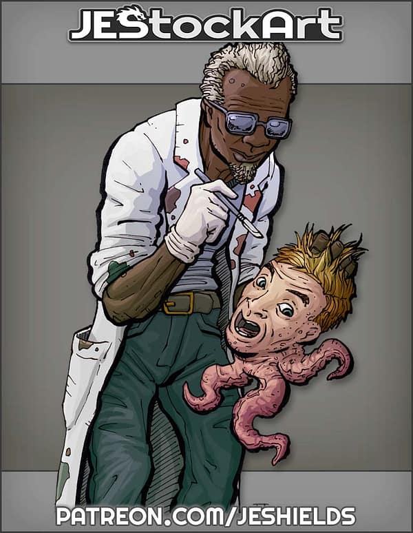 Black Scientist with Genetic Experiment by Jeshields