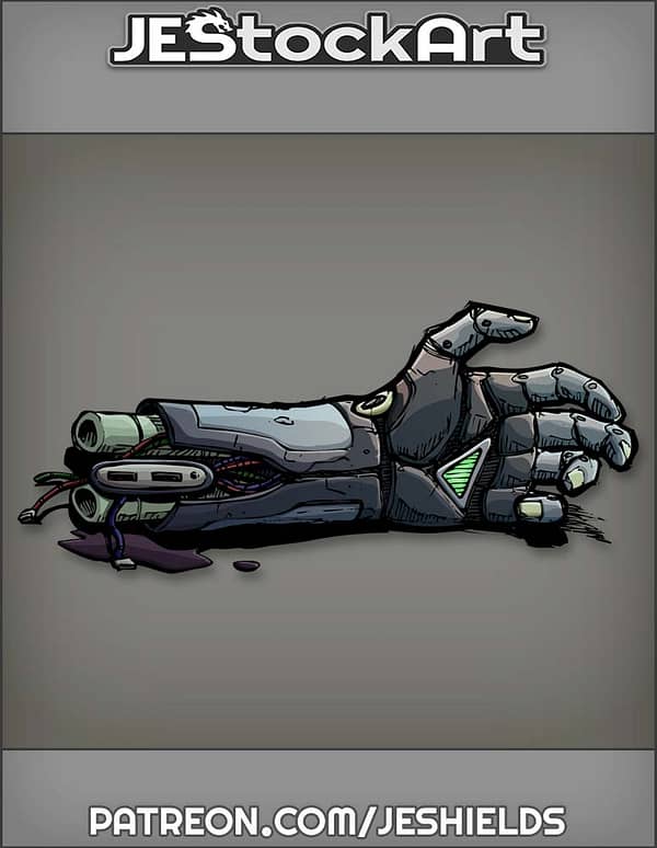 Dismembered Leaky Cybernetic Fore Arm by Jeshields