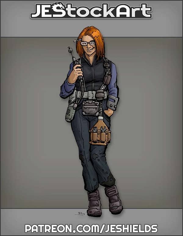 Female Engineer With Red Hair by Jeshields