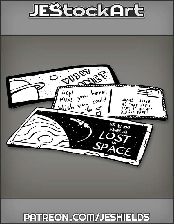Three Postcards From Space Travel Memento by Jeshields