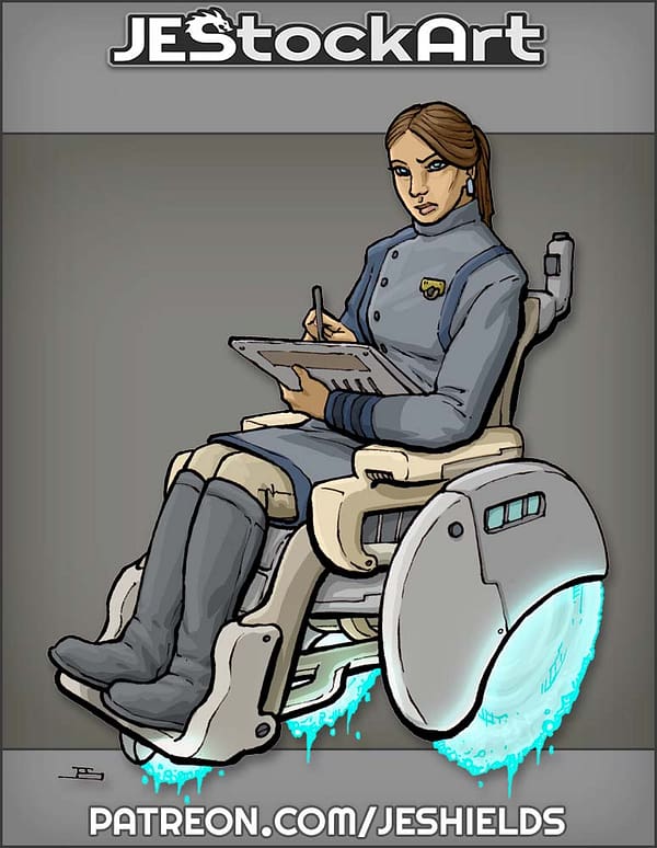 Young Female Agent in Wheelchair by Jeshields