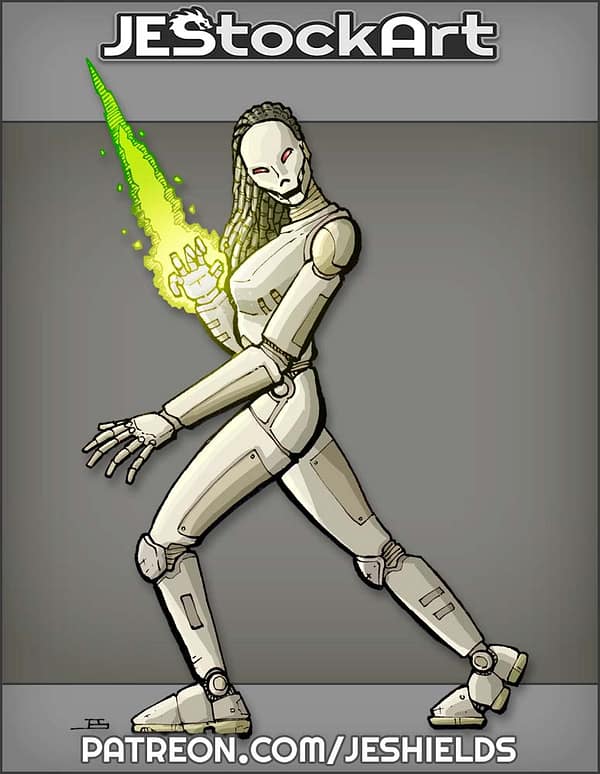 Female Android with Energy Blade by Jeshields