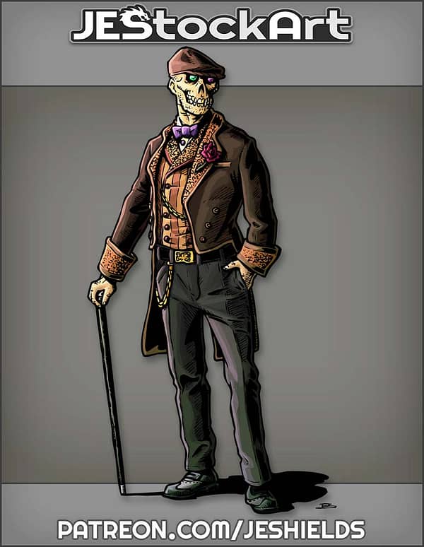 Modern Lich In Fine Clothing And Cane by Jeshields
