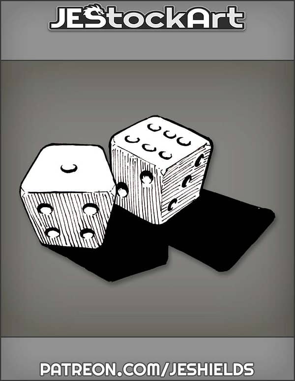 Two6 Sided Dice Showing7 by Jeshields