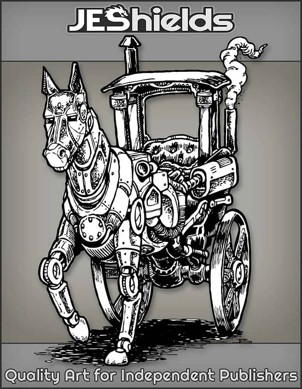 Horse Automaton as Carriage Cart Buggy by Jeshields