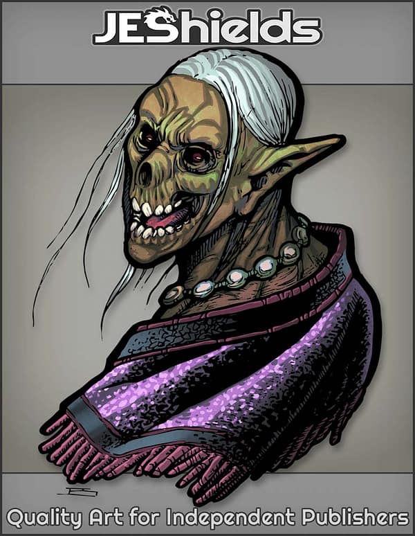 Undead Elf or Goblin Zombie with Balding Hair by Jeshields and Ben Soto