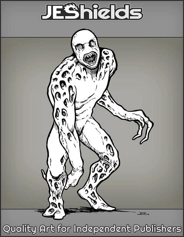Zombie Creature with Holes on Limbs by Jeshields