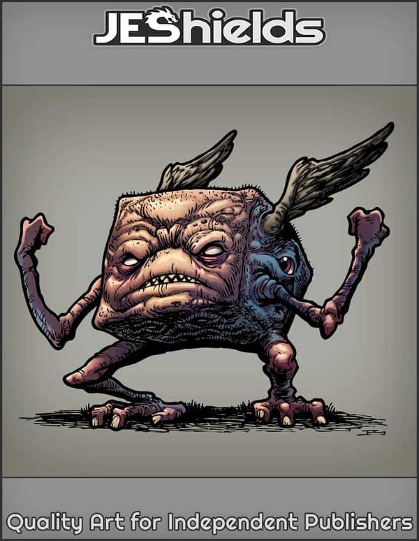 Six-Sided Shape Monster with Wings by Jeshields and Juan Gutierrez