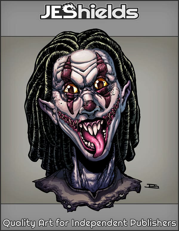 Clown with Sharp Teeth and Stitched Mouth by Jeshields and Juan Gutierrez