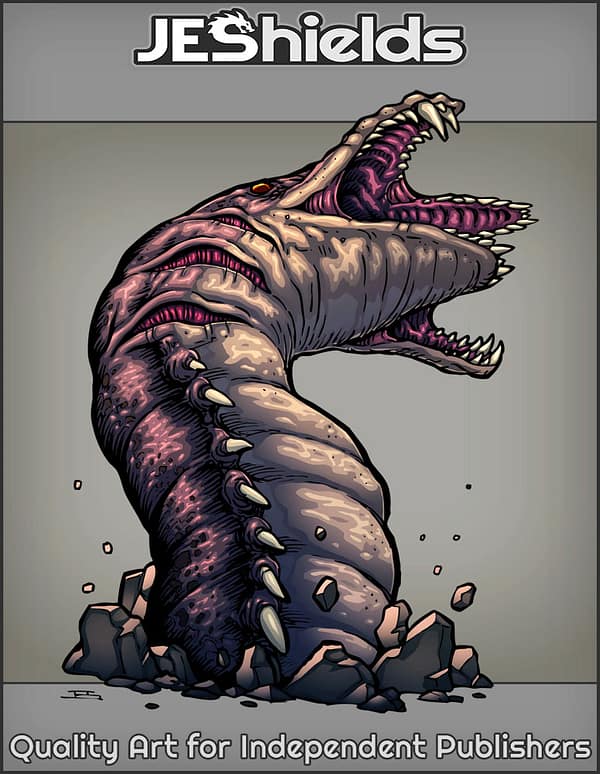 Enormous Snake Creature with Split Mouth by Jeshields and Juan Gutierrez