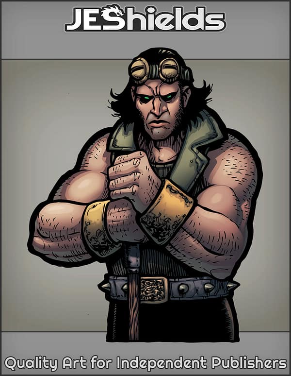 Sleeveless Barbarian with Cuffs and Goggles by Jeshields and Juan Gutierrez