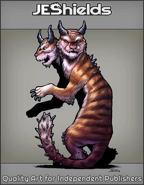 Two Headed Devil Tiger with Spike Tail by Jeshields and Juan Gutierrez