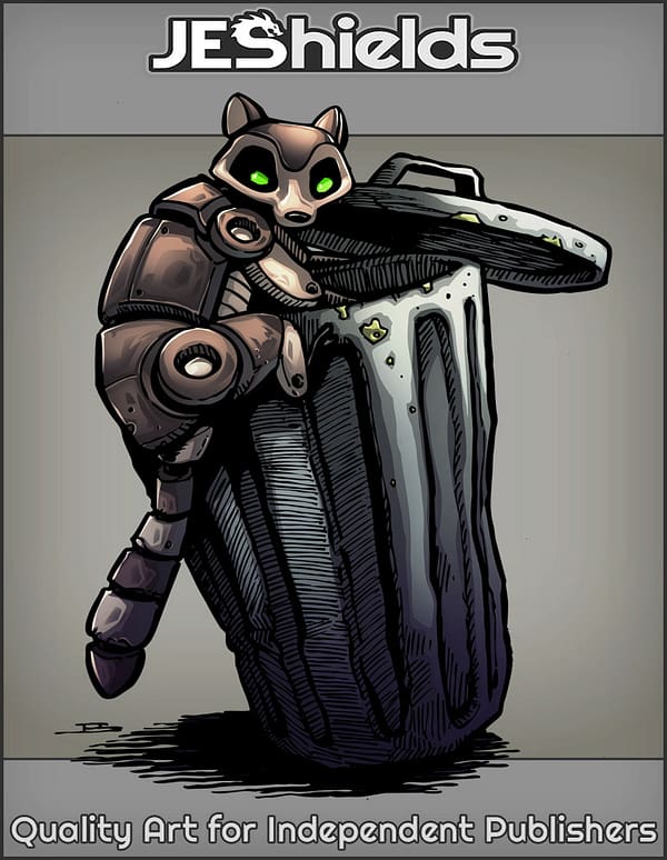 Robot Raccoon Searching in Garbage by Jeshields and Juan Gutierrez