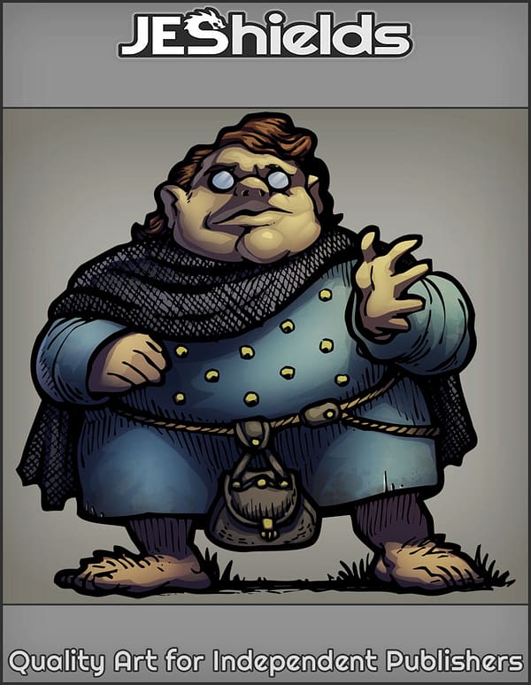 Halfling with Coarse Cloak and Glasses by Jeshields and Juan Gutierrez