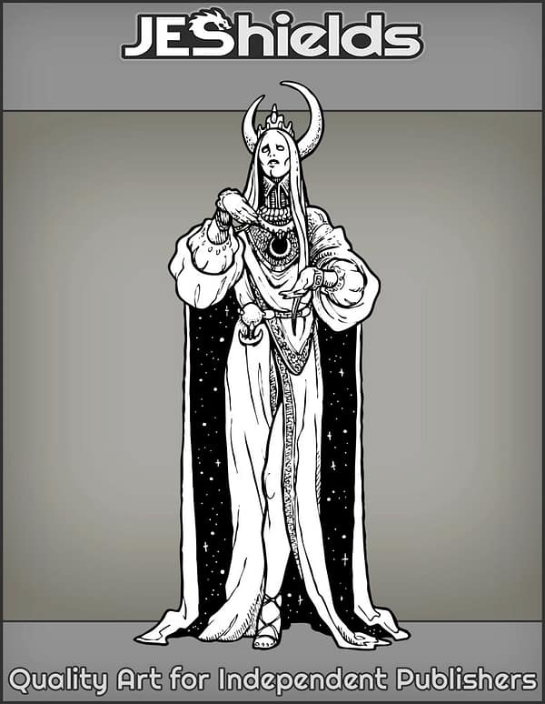 Female Horned Oracle with Galaxy Robe by Jeshields