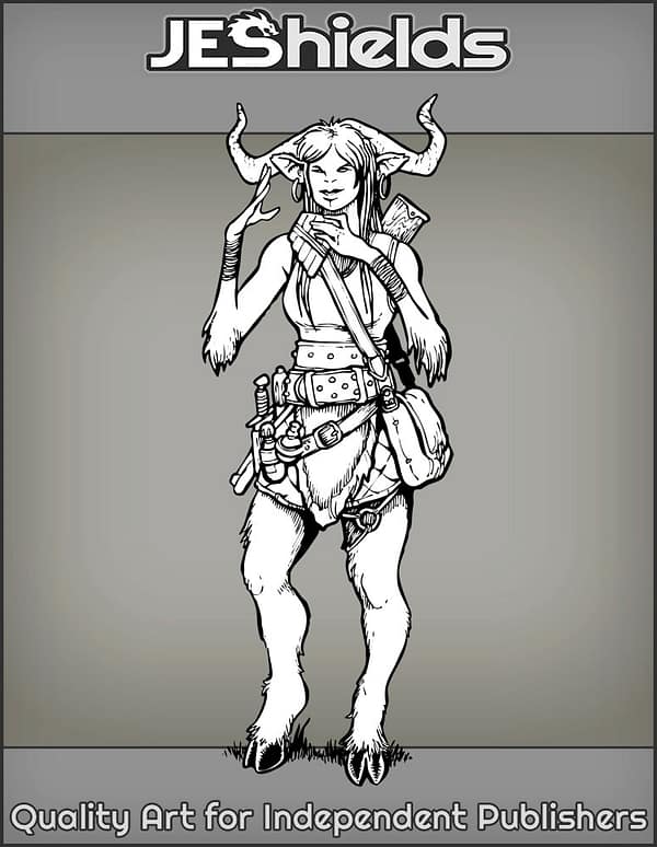 Female Satre with Horns and Flute by Jeshields