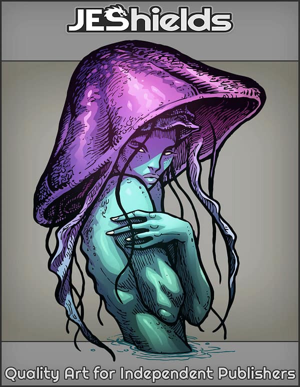 Jellyfish Mermaid in Water by Jeshields and Juan Gutierrez
