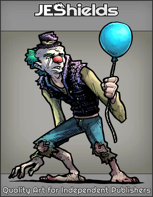 Sad Creepy Clown with Balloon by Jeshields and Juan Gutierrez