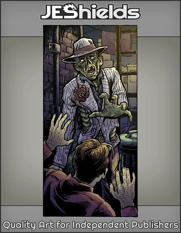 Zombie Mobster Alley Attack by Jeshields and Juan Gutierrez