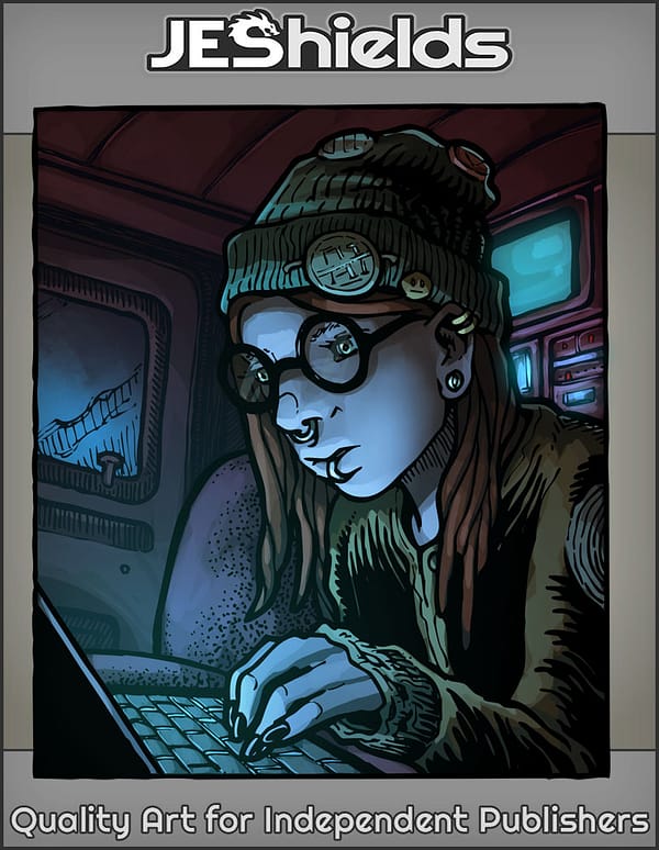 Female Computer Hacker in Van by Jeshields and Juan Gutierrez