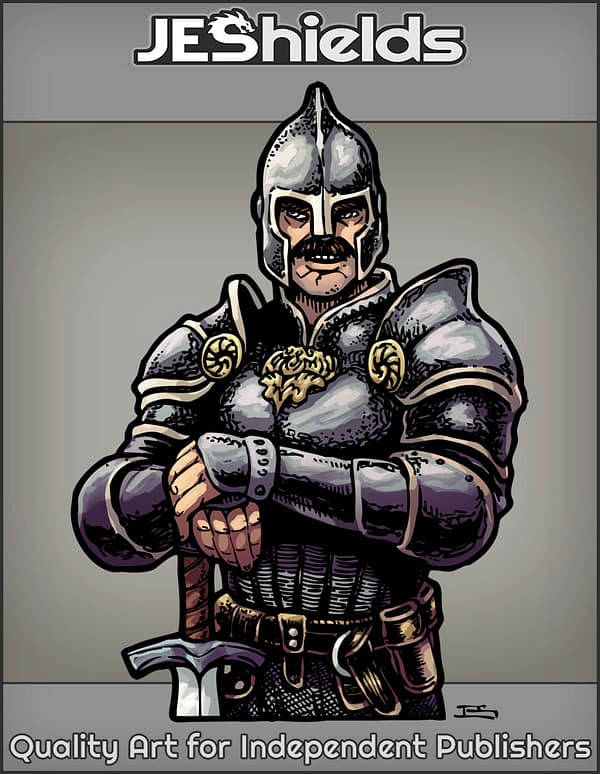 Moustached Guard with Sword by Jeshields and Juan Gutierrez