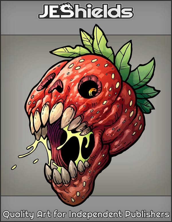 Strawberry Skull with Sharp Teeth by Jeshields and Juan Gutierrez