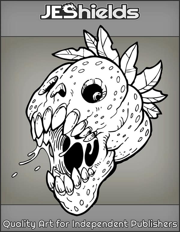Strawberry Skull with Sharp Teeth by Jeshields