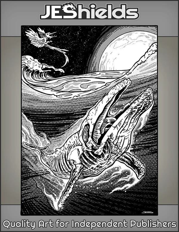Flaming Ghost Whale by Jeshields