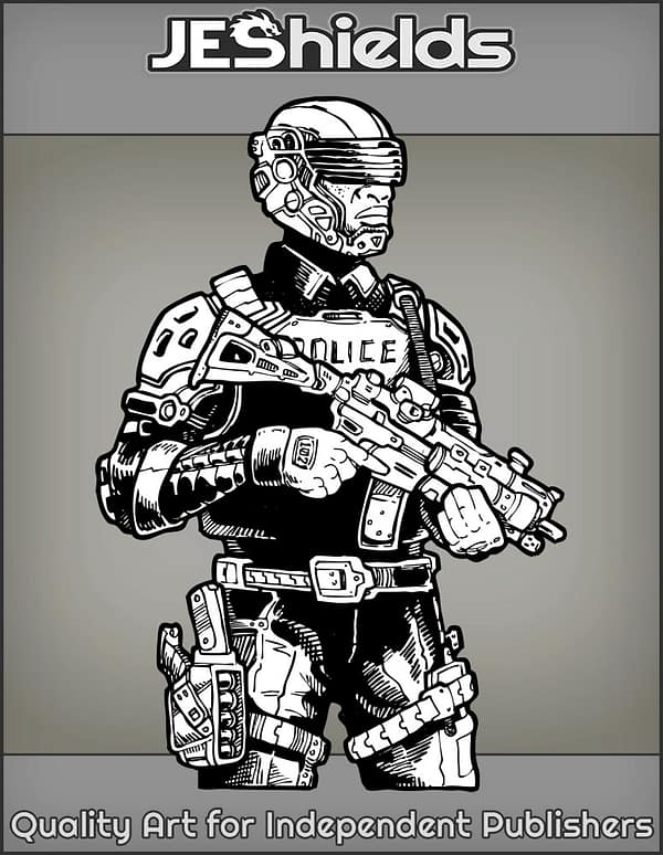 Police Cop with Liquid Rifle by Jeshields
