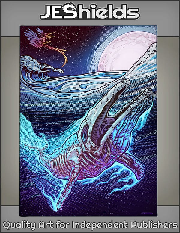 Flaming Ghost Whale by Jeshields and Juan Gutierrez