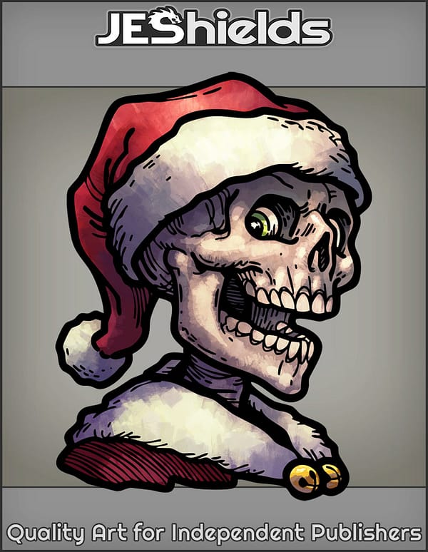 Skeleton in Holiday Hat by Jeshields and Juan Gutierrez