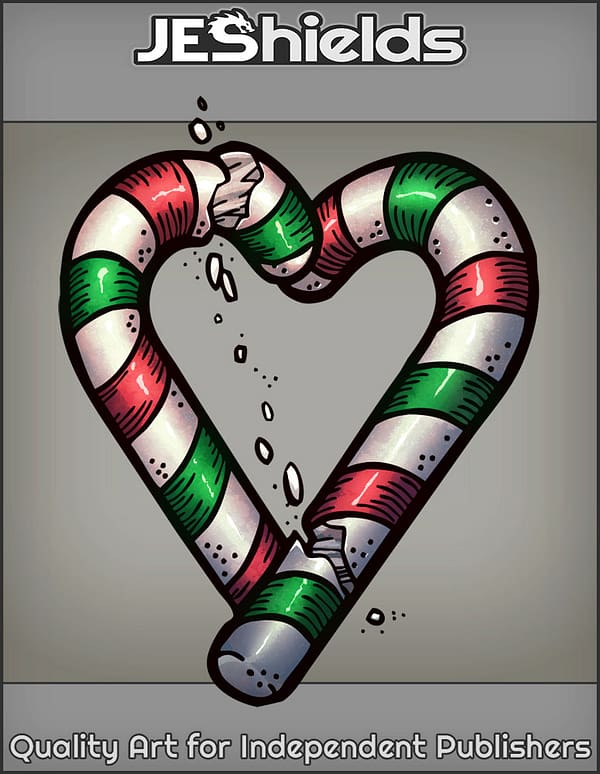 Broken Candy Cane Heart by Jeshields and Juan Gutierrez