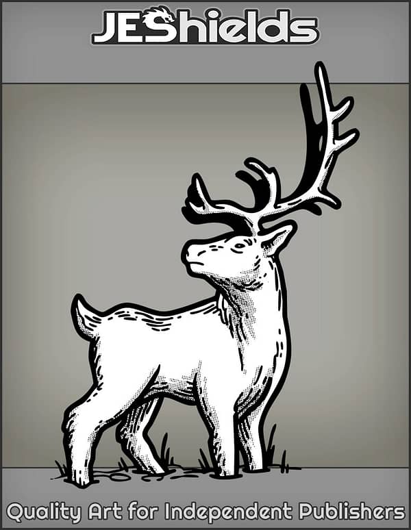 Caribou Reindeer in Snow by Jeshields
