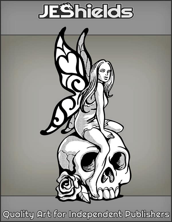 Fairy on Rose Skull by Jeshields