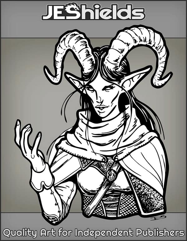 Horned Elven Mage by Jeshields