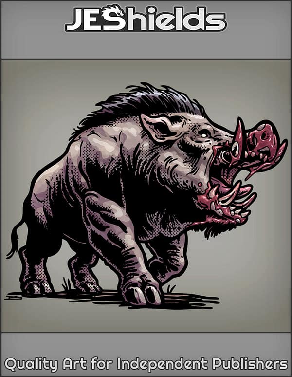 Giant Boar with Bood Tusks by Jeshields and Juan Gutierrez