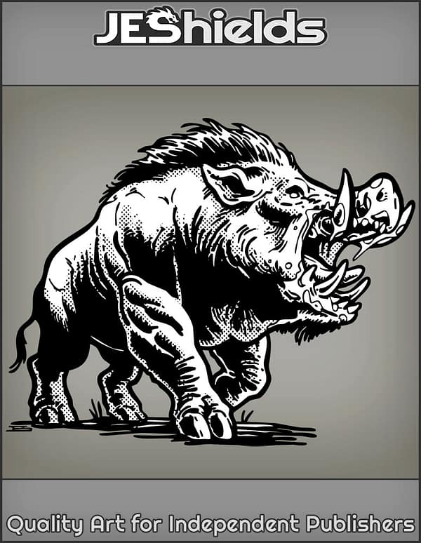 Giant Boar with Bood Tusks by Jeshields