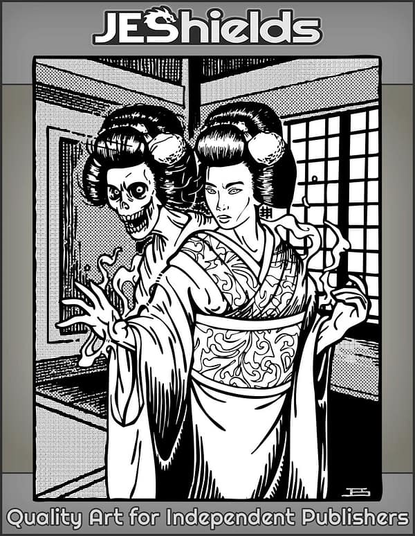 Geisha with Vengeful Ghost by Jeshields