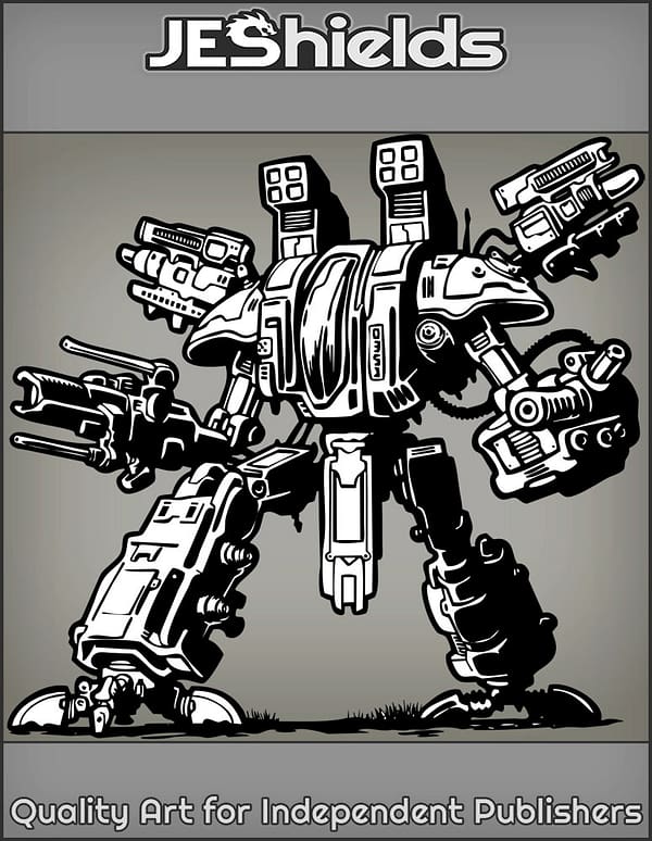 Biped War Machine Mecha by Jeshields