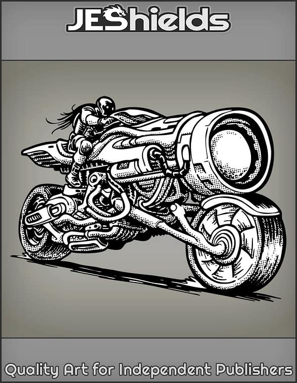 Massive Cyberpunk Motorcycle by Jeshields