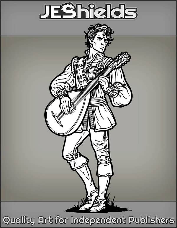 Bard in Velvet with Lute by Jeshields