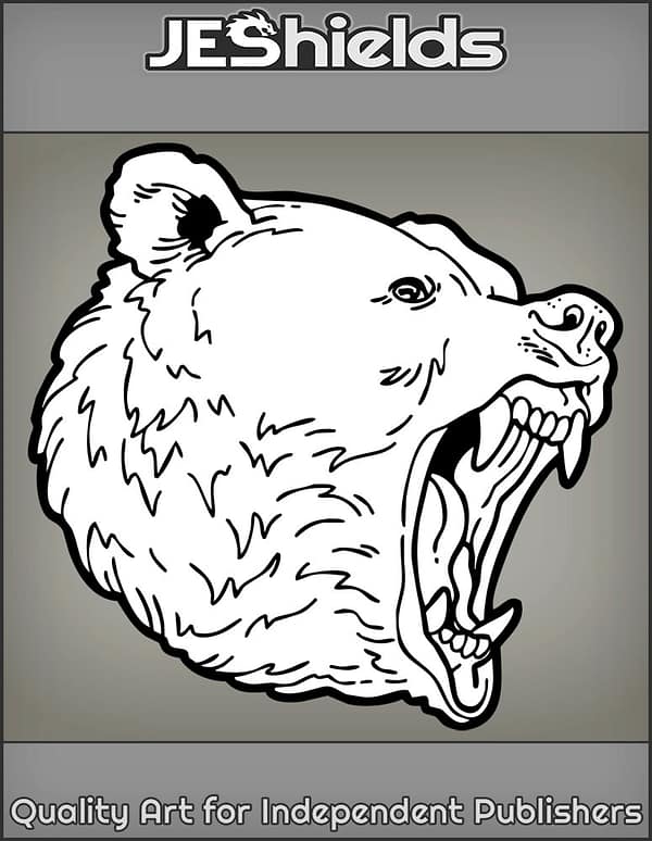Roaring Grizzly Bear Head by Jeshields